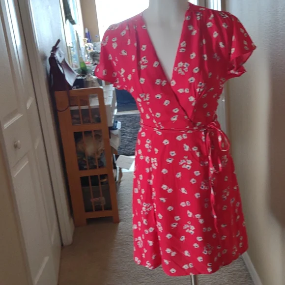 strapless open back dress Deep Red 1960s Halloween Skull Halter Dress